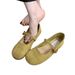 Shallow Mouth Red Single For Women Spring And Autumn New French Style Gentle Fairy Suede Mary Jane Shoes Flat Loafers_vogvips.com