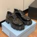 High Version Triangular Standard Lace-up Platform Loafers Women's Gear Muffin Shoes British Style Versatile Height-increasing Small Leather Shoes_vogvips.com