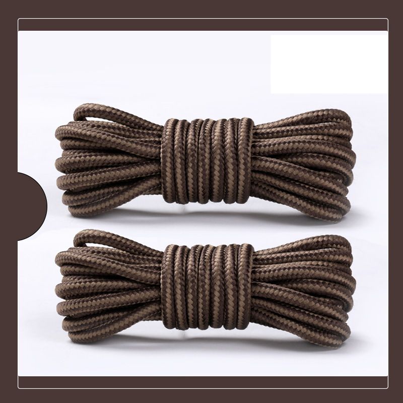 LACES striped two-tone polyester round leather shoe LACES_vogvips.com