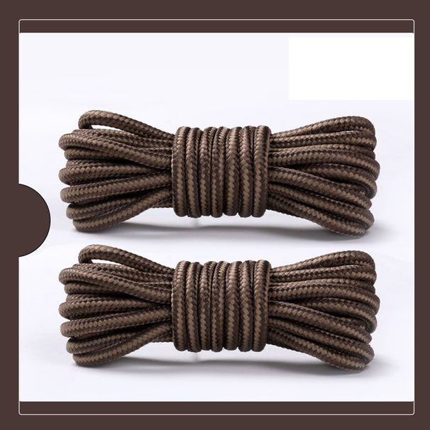 LACES striped two-tone polyester round leather shoe LACES_vogvips.com