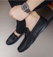.Men's Fashionable Slip-on Shoes With Soft Soles And Breathable Design, Popular British Loafers, Business Leather Shoes_vogvips.com