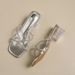 Summer Fresh And Versatile Casual Transparent Stiletto With Rhinestones, Crystal Thick Heel, Square Toe, Open-toe Outerwear Sandals_vogvips.com