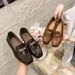 Spring And Autumn New Soft Fashion Anti-slip Lazy Loafers, Small Leather Shoes, Flat Anti-slip Casual Lazy Shoes, Simple And Convenient_vogvips.com