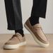 Fashion Casual Handmade Suede Genuine Leather Mens Loafers Moccasins Slip On Men's Flats Male Walking Driving Shoes_vogvips.com