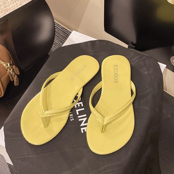Plus Size 2025 Summer New Beach Flat Sandals Women's Toe Post Flip-Flops_vogvips.com
