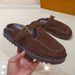 2026 Women's Suede Buckle Mule Slides, Round Toe Platform Clogs, Chic Retro Footwear For Casual & Everyday YYT26011292_vogvips.com