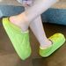 Waterproof Slippers For Autumn Winter, Indoor Outdoor Wearable, Non-Slip, Soft And Warm, Couples' Fleece-Lined Cotton_vogvips.com