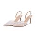 Cross-border In-stock Plus-size Bridal Wedding Shoes, Pointed-toe Backless Mesh Sandals, Heart-shaped Petal High-heeled_vogvips.com