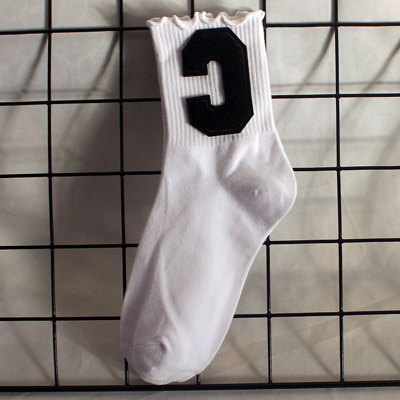 Socks New Style Fungus Lace Women's Socks Plush Big C Socks Women's High Elastic Student Sports Mid Tube Socks Sweat Absorbent Cotton Socks Trendy_vogvips.com