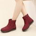 Winter Warm Waterproof Snow Women, Non-Slip Flat Mid-Calf Short Boots Middle-Aged And Elderly, Lightweight Cotton Shoes_vogvips.com
