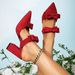 Women's Shoes Party Party Red High Heels Sandals Thick Heels High Heels Fashion Pointed Buckle Simple High Heels_vogvips.com