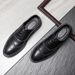 Business round toe leather shoes men's carved Brock dress Derby shoes_vogvips.com