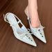 French Pointed Toe Spaghetti Strap High Heel Women's Outdoor Sandals_vogvips.com
