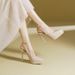 1233-2 Sexy One-Strap Closed-Toe Backless Heel Sandals For Women Summer New Pointed Toe Stiletto Waterproof Platform_vogvips.com