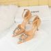 8323-K30 Wind Women's Shoes Banquet High Heels Shallow Mouth Pointed Hollow Water Diamond Buckle Strap Sandals_vogvips.com