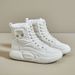 Fleece-Lined High-Top Snow Boots For Women 2025 Winter New Style Student Ins Korean Version Warm Casual Cotton Shoes_vogvips.com