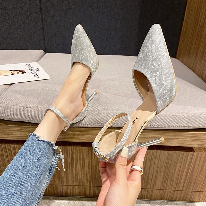 Women S Pointed Stiletto High Heels Single Fashionable And Versatile Temperament Ladies Engagement Bridesmaid Shoes_vogvips.com