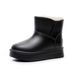 Plush Snow Boots For Women 2025 New Short Tube Four Seasons Fleece Lined Warm Thick Sole Waterproof Non-Slip Korean_vogvips.com