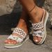 Women's Shoes High Heeled Slippers For Women New Large Size 43 Rope Bottom Thick Bottom Fish Mouth Sandals For Women_vogvips.com