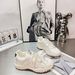 5 Cm Height Increase 2025 New Style All-Soled Training For Women Crescent Sole Lace Pearl Silver Forrest Gump Shoes_vogvips.com