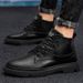 European Warm Series Classic Black Martin Autumn Casual Breathable High-top Leather Shoes Men's Youth Trendy Mid-top Work Boots_vogvips.com