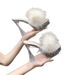 Fairy Wind Furry Slippers Summer New Crystal High-end Ultra High Waterproof Platform High Heels_vogvips.com