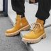 Martin Boots Men's Locomotive Tooling Boots Platform Zipper Outdoor Mountaineering Rhubarb Boots_vogvips.com