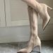 Pointed Toe Apricot Suede Long For Women 2025 Autumn Winter Stretch Slim Heel Over-the-Knee Thick High Boots_vogvips.com