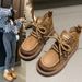 Women's plus Size Lace up Martin Boots round Toe Soft Soled Ankle Boots Retro Comfortable New Autumn_vogvips.com