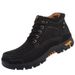Fleece Warm Outdoor Casual Cotton Shoes Sports Hiking Shoes High-top Lace-up Thick-soled Non-slip Matte_vogvips.com
