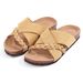 Kidmi 2025 New Home Sandals Women Suede Clogs Soft Leather Mules Cork Antislip Beach Slippers_vogvips.com