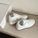 Cowhide Version ~ Jisoo Same Style Thick-Soled White Sneakers 2025 Early Spring New Casual Versatile Couple Sports_vogvips.com