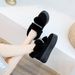 Women's Shoes Cotton Padded Snow Boots Women's Real Fur High Heels Genuine Leather Inner Height Increasing Dongda Single Shoes Velvet Leather Real Fur_vogvips.com
