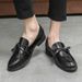 Spring Leather Trendy British Style Brogue Carved European Version Hairstylist Men's Shoes Large Size 46_vogvips.com