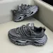 Men White Gray Color Block Dad Shoes Hollow Out Wave Sole Thick Rope Lace Casual Sneakers_vogvips.com