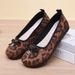 Fleece-Lined Women's Flats Autumn Winter Shallow Mouth 2025 Season New Bowknot Loafers Style Soft Sole Ballet_vogvips.com