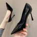 MTX SX988-1 Sexy Stiletto Pointed Toe Patent Leather Super High Heels Women Shoes Womenshoes Fashion_vogvips.com