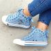 Women's Fashion Denim Casual Skull Metal Decoration Womens Flat Sneakers Vintage High Top Women Vulcanized Shoes 운동화_vogvips.com