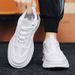 Summer Platform Daddy With A Pair Of Breathable Mesh Athleisure Men's Little White Hipster Shoes_vogvips.com