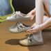 Half-white Shoes Women's Mesh Breathable Student Board Shoes Casual Shoes Increase Orgasm_vogvips.com