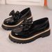 European And American Foreign Trade Retro Large Size Bow Low Top Single Shoes For Women British Style Fashion Round Toe_vogvips.com