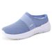 Half-Cup Cross-Border Dropshipping Women's Large Size New Casual Mesh Slip-On Lightweight Single Shoes_vogvips.com