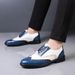 Leather shoes men's plus size color matching formal wear British brogue carved pointed Business Men's shoes lace-up men's leather shoes men_vogvips.com