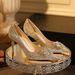 Wedding Dual-use Xiuhe Bridal Crystal Shoes, Champagne-colored High Heels Women, Comfortable For The Feet, With_vogvips.com