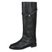PURPLEMEE Small Gold Buckle Long For Women, Niche Design, Korean Style, Flat High Tube Riding Boots, Over-the-Knee_vogvips.com