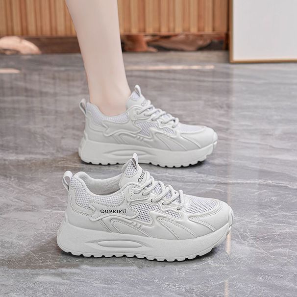 Women's Shoes Summer Breathable Mesh Shoes Children's Thick-soled Casual Shoes Soft-soled Running Shoes Heightening Dad Shoes Sports Shoes_vogvips.com