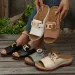 Sandals Women Summer Wedges Slides Slippers Lightweight Work Shock Absorption Breathable Casual Party Waterproof Women's_vogvips.com