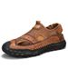 Plus-Size Stitched Hollow Breathable Mesh Shoes For Men, Breathable Outdoor Casual Men's Sandals, Hole Shoes_vogvips.com