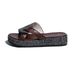 plus Size Platform Slippers for Women Outdoor Wear round Toe Perforated Sole Slingback Design Comfortable Ladies Slippers_vogvips.com