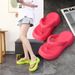 Women's Summer Flip-Flops Outdoor Wear, Non-Slip Thick Sole, Comfortable Slippers With Fashionable Platform Sole For_vogvips.com